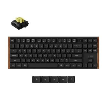 Keychron K1 Ultra 8K keyboard with Milk POM Banana mechanical switch.