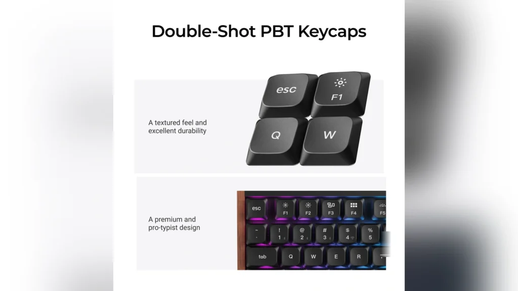 The top right area of the keyboard showing the programmable rotary encoder knob.