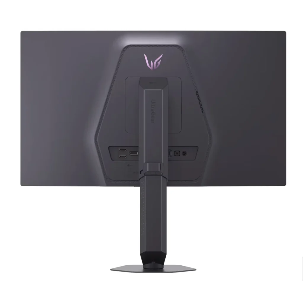 LG Launches UltraGear 25G590B-B With Native 1000Hz IPS Display 2 Rear view of the LG UltraGear 25G590B gaming monitor showing the ergonomic stand, rear ports, and UltraGear branding.