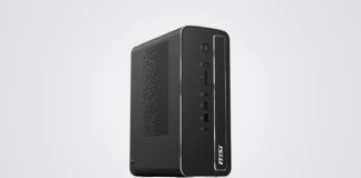 MSI Fits 670-Billion Parameter AI Clustering and 96GB of Variable Graphics Memory into a 4L Desktop Perspective view of the MSI PRO MAX EDGE AI+ desktop chassis on a premium light silver radial gradient background.