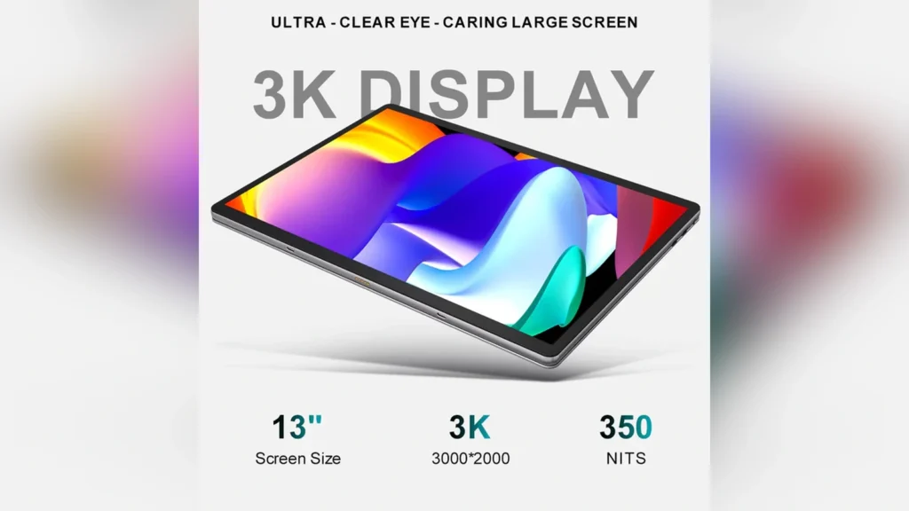 Ninkear Launches S13 Neo Surface Rival With 13-Inch Touchscreen 5 The front perspective view of the Ninkear S13 Neo tablet showing its 13-inch display screen.