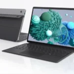 Ninkear Launches S13 Neo Surface Rival With 13-Inch Touchscreen 3 Ninkear S13 Neo Windows 2-in-1 tablet showing the screen side with magnetic keyboard attached (front) and the metal kickstand back casing (rear).
