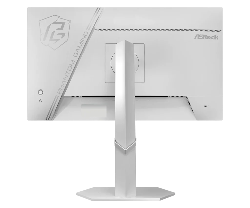 ASRock Phantom Gaming PGO27QSA 27-inch QHD OLED gaming monitor displaying Phantom Gaming artwork.