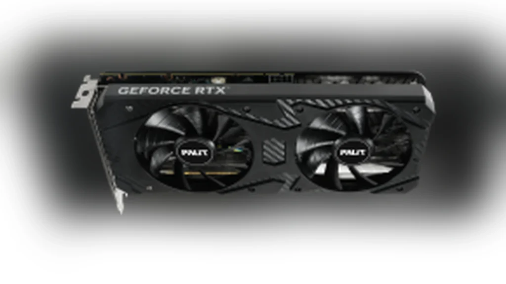 Detail view of the ventilated section on the Palit GeForce RTX 3060 Infinity 2 OC backplate.