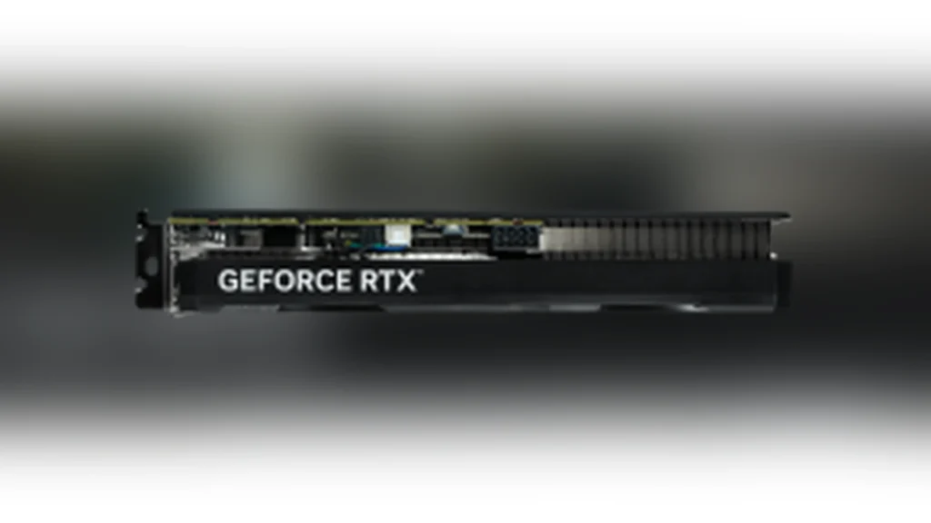 Detail view of the 8-pin power connector on the Palit GeForce RTX 3060 Infinity 2 OC graphics card.
