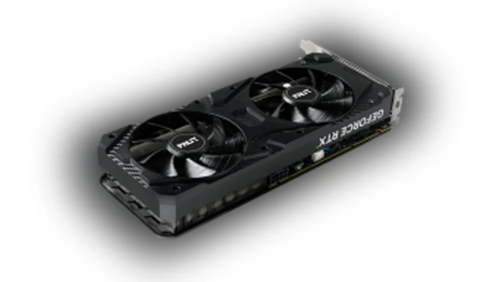 Side view of the Palit GeForce RTX 3060 Infinity 2 OC graphics card showing the shroud profile.