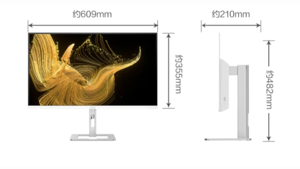 Philips Launches 27E2N6900QW 4K QD-OLED Monitor 1 The front perspective view of the white Philips 27E2N6900QW monitor on a stand.