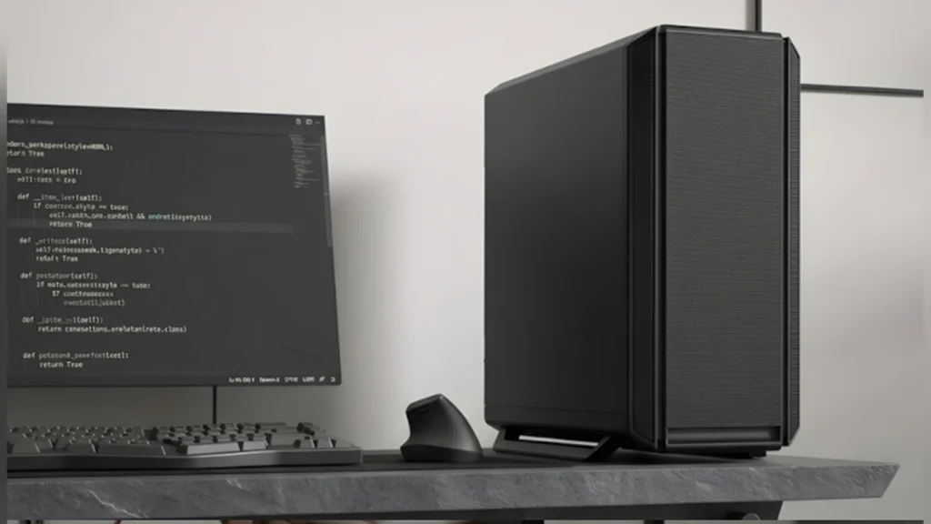 Close-up view of the internal dual NVIDIA RTX Blackwell 6000 graphics cards and liquid cooling block.