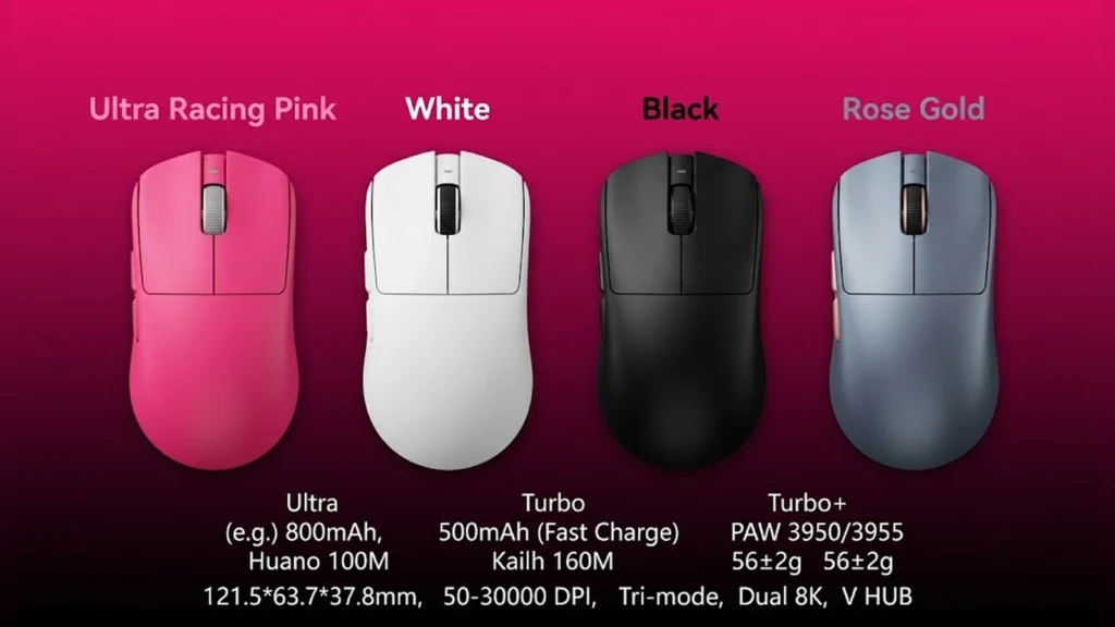 VGN Launches Dragonfly F1 V5 Mouse With Dual 8K Polling Rate 1 Schematic diagram showing the internal hardware layout and dual 8K polling rate receiver of the VGN Dragonfly F1 V5 mouse.