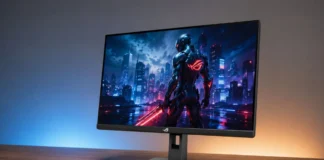 ASUS Launches ROG Godlike 27 Plus With Triple-Mode 4K, 400Hz, and 488Hz Display ASUS ROG Godlike 27 Plus gaming monitor with a thin-bezel display showing a futuristic gaming scene.