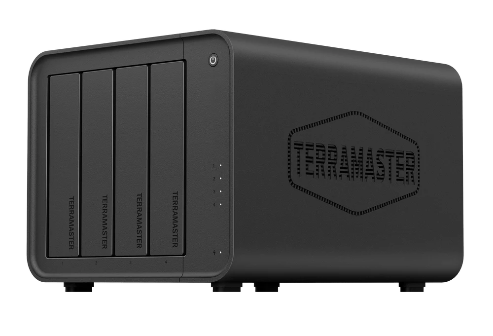 TerraMaster Releases D8 Hybrid 2 With 152TB Storage Into an 8-Bay USB DAS 2 Front angled view of the TerraMaster D8 Hybrid 2 hybrid storage enclosure with four drive bays.