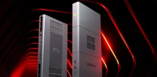 GMKtec Launches EVO-X3 AI Workstation With Ryzen AI Max+ 395 and 128GB Memory GMKtec EVO-X3 AI Workstation shown in a vertical dual-angle view, highlighting its slim metal chassis