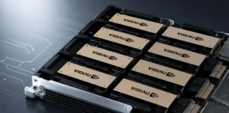 NVIDIA H200 AI GPU Shipments to China Begin NVIDIA H200 AI GPU module with multiple H200 GPUs installed on a high-density accelerator board.
