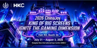 HKC to Debut World’s First 1300Hz Tri-Mode Gaming Monitor at ChinaJoy HKC ChinaJoy 2026 event banner announcing the debut of the world's first 1300Hz tri-mode gaming monitor.
