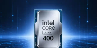 Intel Nova Lake Leak Reveals 4-Core Xe3 and 12-Core Xe3P Graphics Plans Intel Core Ultra 400 Nova Lake desktop processor shown against a blue digital background.