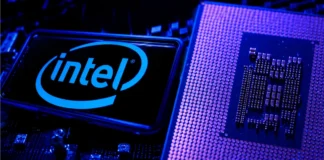 Intel Ships First Panther Lake Chips Using ASML High NA EUV Intel Panther Lake processor alongside the Intel logo, highlighting the company's first chips manufactured with ASML High NA EUV lithography.