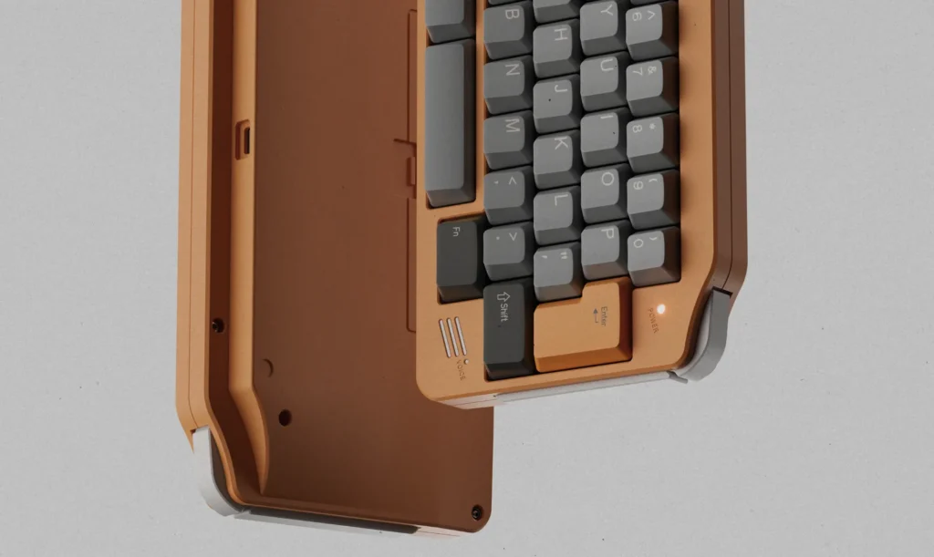 KeyBoy Advance Keyboard Opens Group Buy at $275 4 Orange KeyBoy Advance mechanical keyboard with gray keycaps and Game Boy Advance-inspired design.
