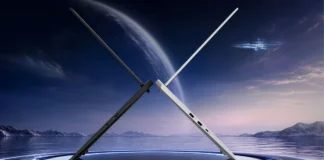 Lenovo Releases Lecoo Fighter 7000X With RTX 5060 and Intel HX CPUs Black and white Lecoo Fighter 7000X gaming laptops displayed in a crossed profile view, highlighting the ultra-thin chassis and side I/O ports.