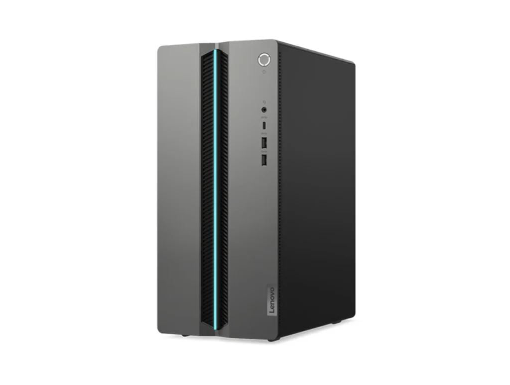 Lenovo Releases GeekPro gaming Desktop Mobile Core 7-245HX With RTX 5060 for $1,470 2 Front three-quarter view of the Lenovo GeekPro desktop tower with a minimalist black chassis and illuminated front accent strip.