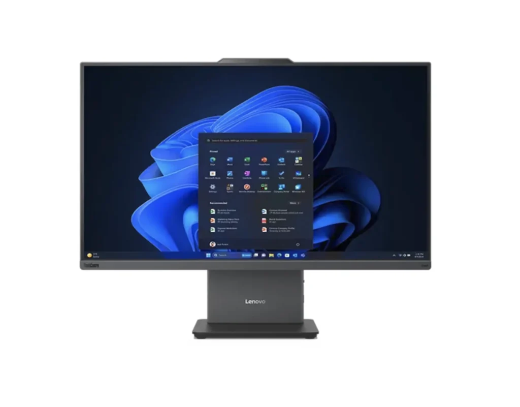 Lenovo Releases ThinkCentre Neo 50a Gen 6 Globally With Intel Core Ultra 1 Front and rear view of the Lenovo ThinkCentre Neo 50a Gen 6 all-in-one desktop computer.
