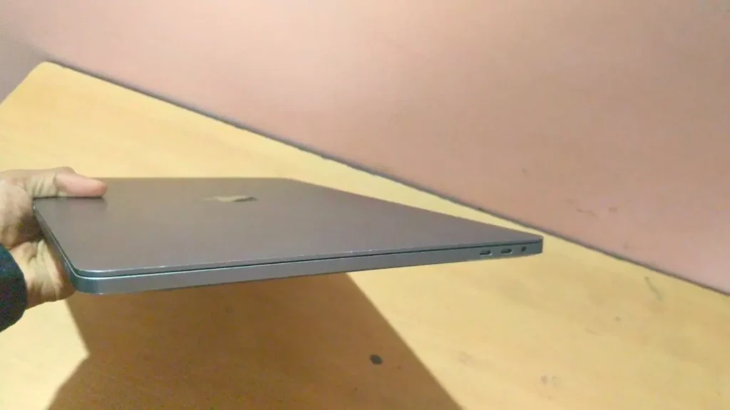 I Bought a Renewed MacBook Pro 16-inch (2019) for Under $500 6 Right side of the MacBook Pro 16-inch (2019) showing two Thunderbolt 3 USB-C ports