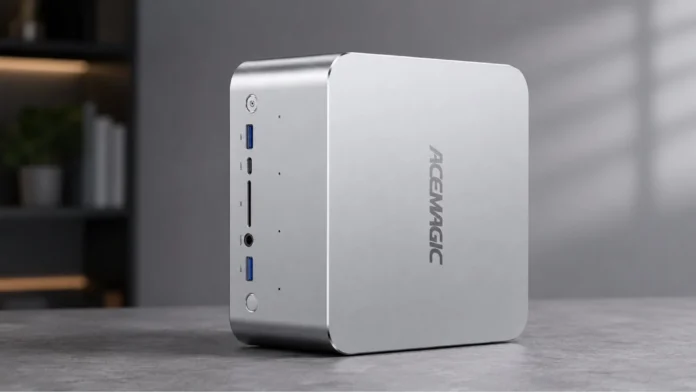 ACEMAGIC F9A 2L mini AI workstation powered by the AMD Ryzen AI MAX+ 395 processor.