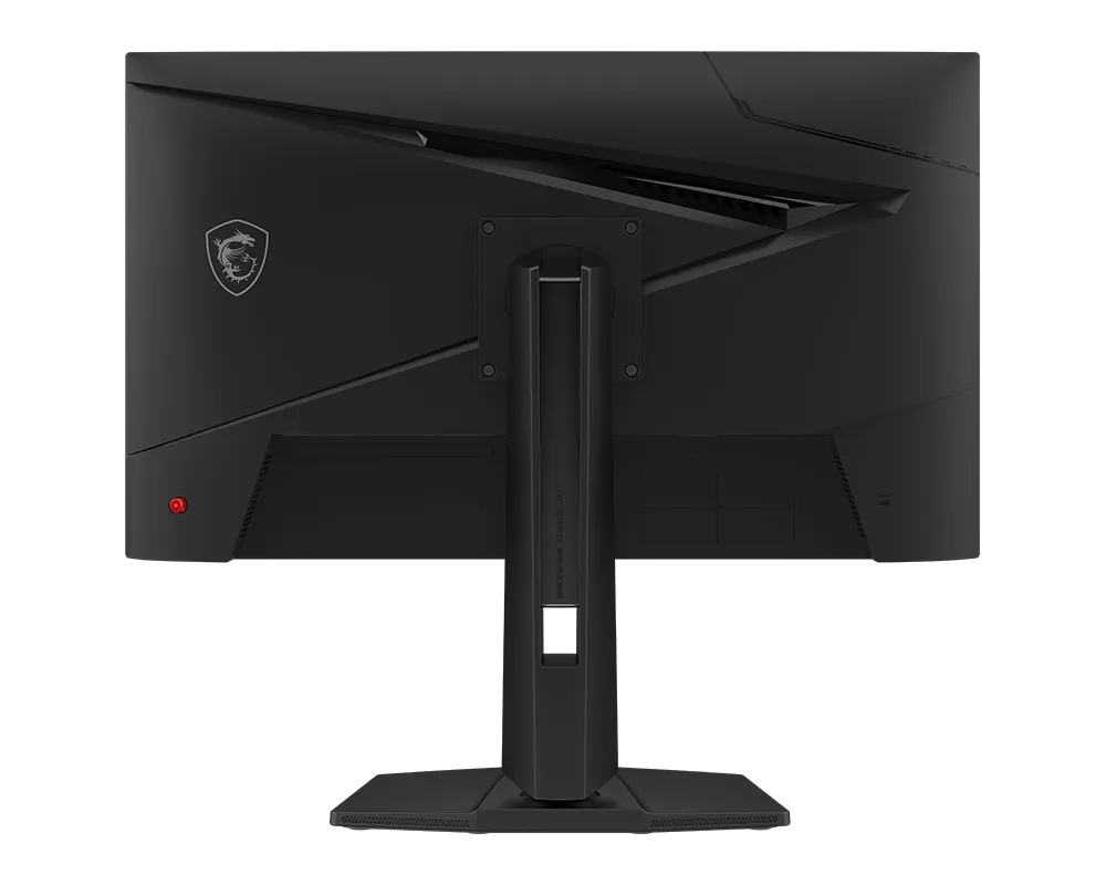 MSI Launches MAG 274QPF X32 and MAG 325CQPF E18 With WQHD Displays 1 Rear view of the MSI MAG 274QPF X32 gaming monitor with VESA mount and stand.