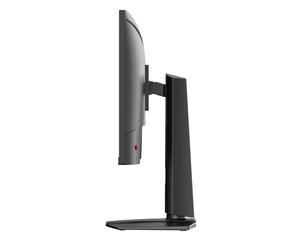 MSI Launches MAG 274QPF X32 and MAG 325CQPF E18 With WQHD Displays 2 Side profile of the MSI MAG 274QPF X32 gaming monitor showing its adjustable stand and slim design.