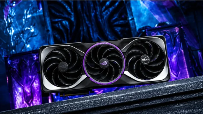 NVIDIA GeForce RTX 50 Series graphics card with a triple-fan cooling design