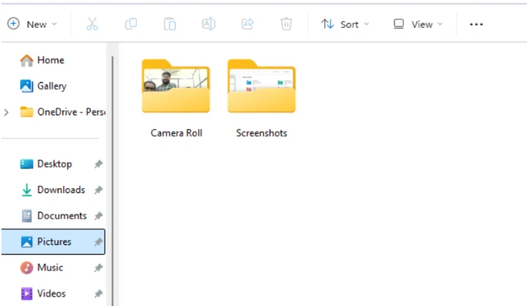 How to Take a Screenshot on a Lenovo Laptop (Windows 10 & 11) 10 File Explorer showing the Pictures folder with the Screenshots folder where Windows automatically saves screenshots