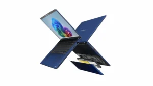 Exploded view of the Dynabook Portégé Z40L-P business laptop showing the display, chassis, keyboard, and internal components.