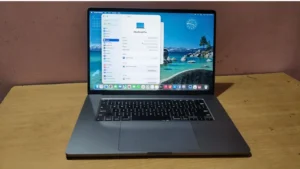 I Bought a Renewed MacBook Pro 16-inch (2019) for Under $500 3 Renewed MacBook Pro 16-inch (2019) with Intel Core i9 running macOS Tahoe on a desk
