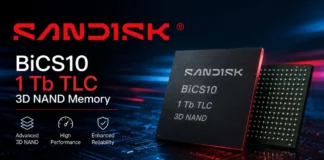 Sandisk Starts BiCS10 1Tb TLC 3D NAND Flash Memory Sampling With 332 Layers SanDisk BiCS10 1Tb TLC 3D NAND memory chip