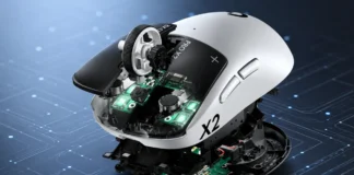 Logitech Superstrike 2 Gaming Mouse Leak Points to September Debut Superstrike 2 gaming mouse with an exploded view showing its internal switches, sensor, scroll wheel, and PCB components.