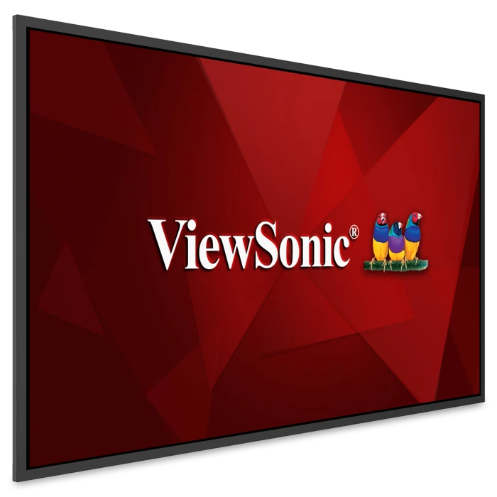 Front angled view of the ViewSonic CDEG3 OS-Free 4K commercial display.