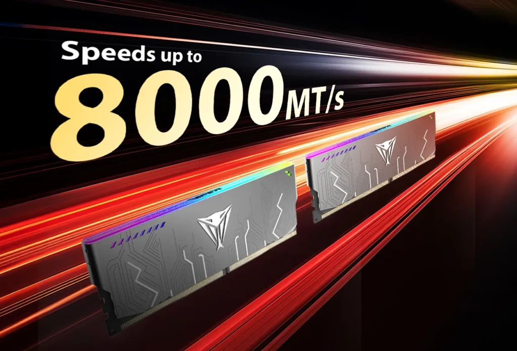 Patriot Viper Steel 5 Infinite DDR5 memory rated for speeds up to 8000 MT/s.
